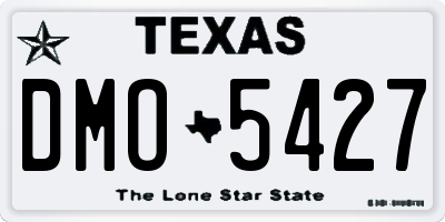 TX license plate DMO5427