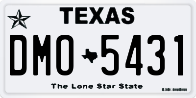 TX license plate DMO5431