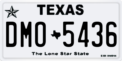 TX license plate DMO5436