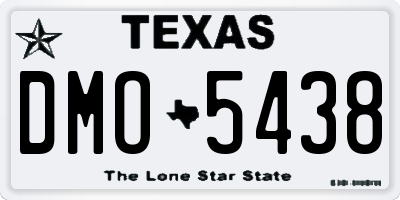 TX license plate DMO5438