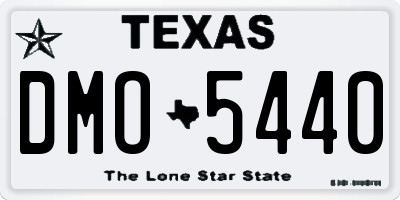 TX license plate DMO5440