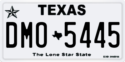 TX license plate DMO5445