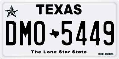 TX license plate DMO5449