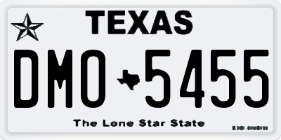 TX license plate DMO5455