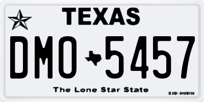 TX license plate DMO5457