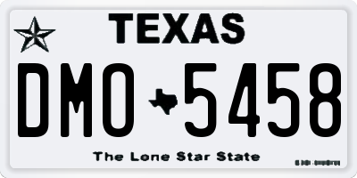 TX license plate DMO5458