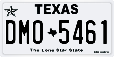 TX license plate DMO5461