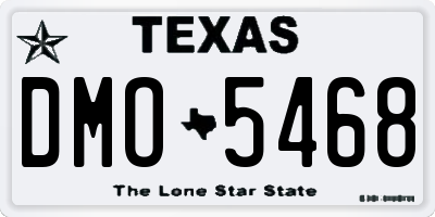 TX license plate DMO5468