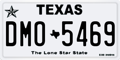 TX license plate DMO5469