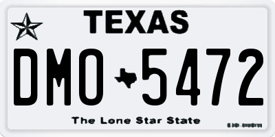 TX license plate DMO5472