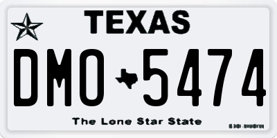 TX license plate DMO5474