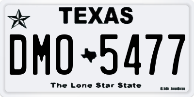 TX license plate DMO5477
