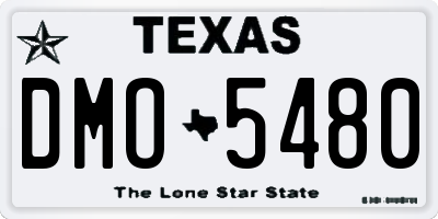 TX license plate DMO5480