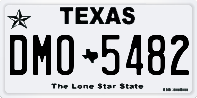 TX license plate DMO5482