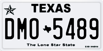 TX license plate DMO5489