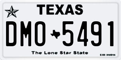 TX license plate DMO5491