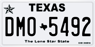 TX license plate DMO5492
