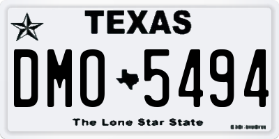 TX license plate DMO5494