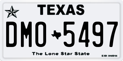 TX license plate DMO5497