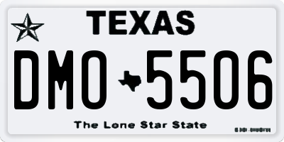 TX license plate DMO5506
