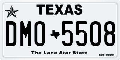 TX license plate DMO5508