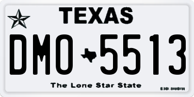 TX license plate DMO5513