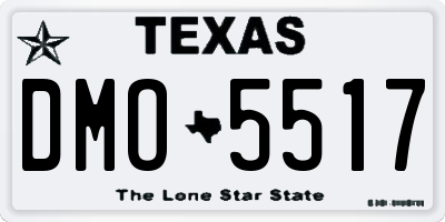 TX license plate DMO5517