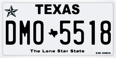 TX license plate DMO5518