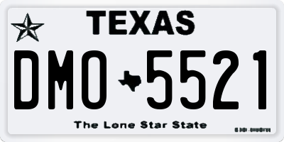 TX license plate DMO5521