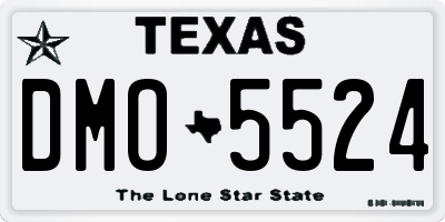TX license plate DMO5524