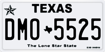 TX license plate DMO5525