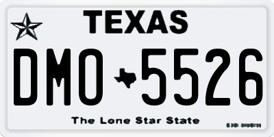 TX license plate DMO5526