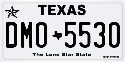 TX license plate DMO5530