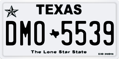 TX license plate DMO5539