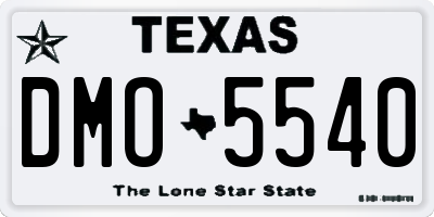 TX license plate DMO5540