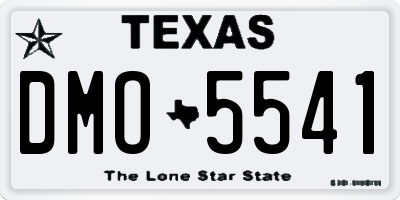 TX license plate DMO5541