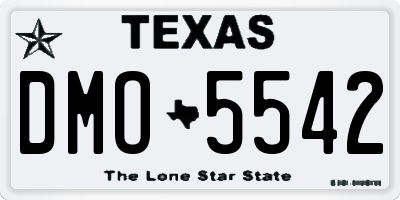 TX license plate DMO5542