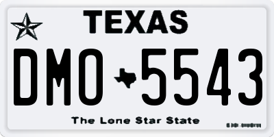 TX license plate DMO5543