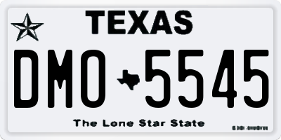 TX license plate DMO5545