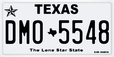 TX license plate DMO5548