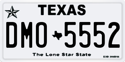 TX license plate DMO5552