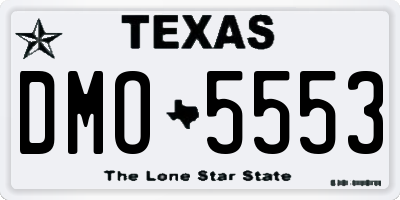 TX license plate DMO5553