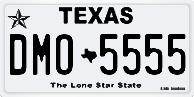 TX license plate DMO5555