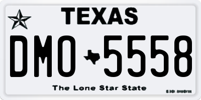 TX license plate DMO5558