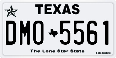 TX license plate DMO5561
