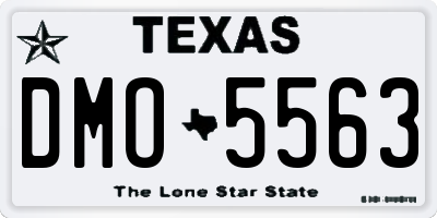 TX license plate DMO5563