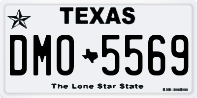 TX license plate DMO5569