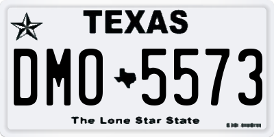 TX license plate DMO5573