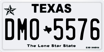 TX license plate DMO5576