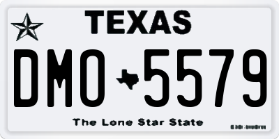TX license plate DMO5579